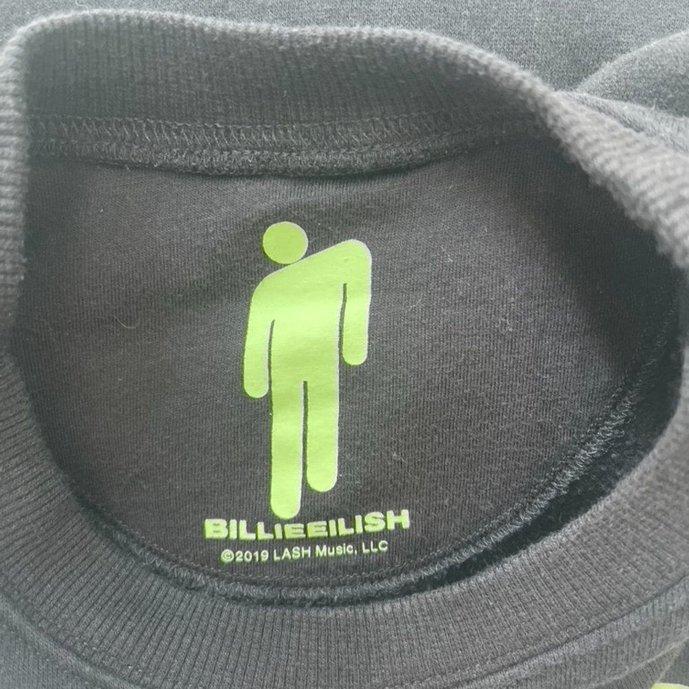 Billie Eilish Black Cotton Sweatshirt Unisex Size XS - Picture 10 of 11